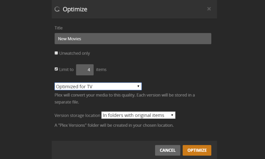 Optimizing Plex Server Settings